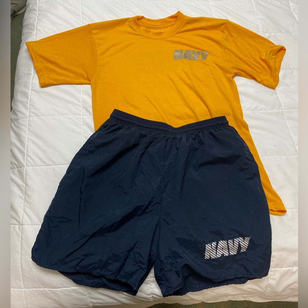 NAVY PTU (unisex) (Small Shirt / Medium Shorts)